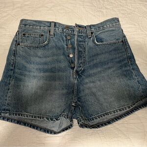 Aritzia Denim Forum “The Joni Loose” Blue Jean Shorts